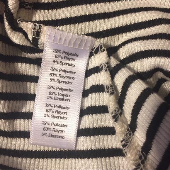 Puella Anthropologie Striped Mock Neck Tank tunic swing top Made in USA S - Picture 8 of 9
